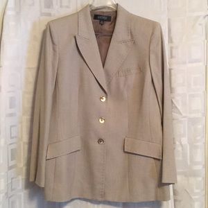 Kasper 2 piece Pants Suit - Tan/ Beige